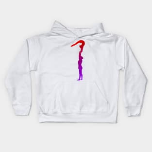 A women’s pair doing arch on high hand Kids Hoodie